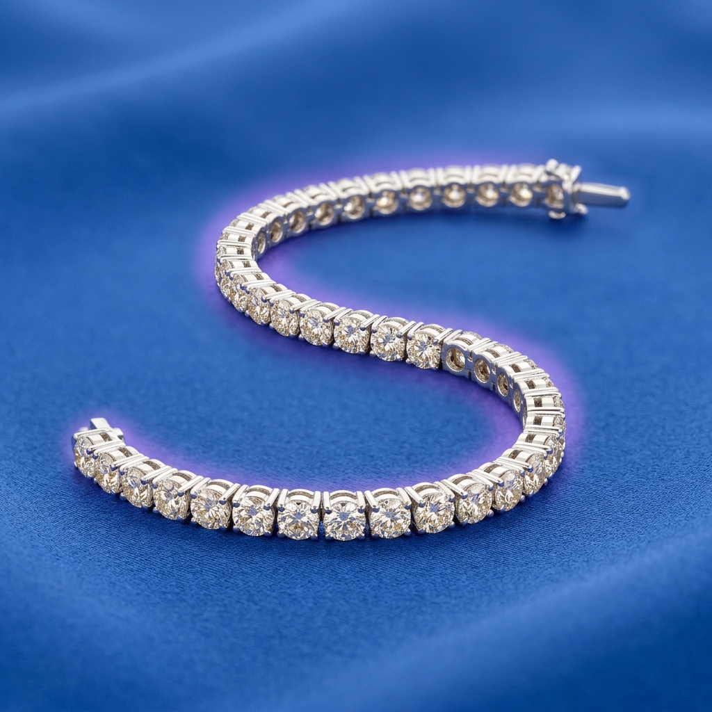 Bracelet Tennis Brilliance — Or 18K Blanc