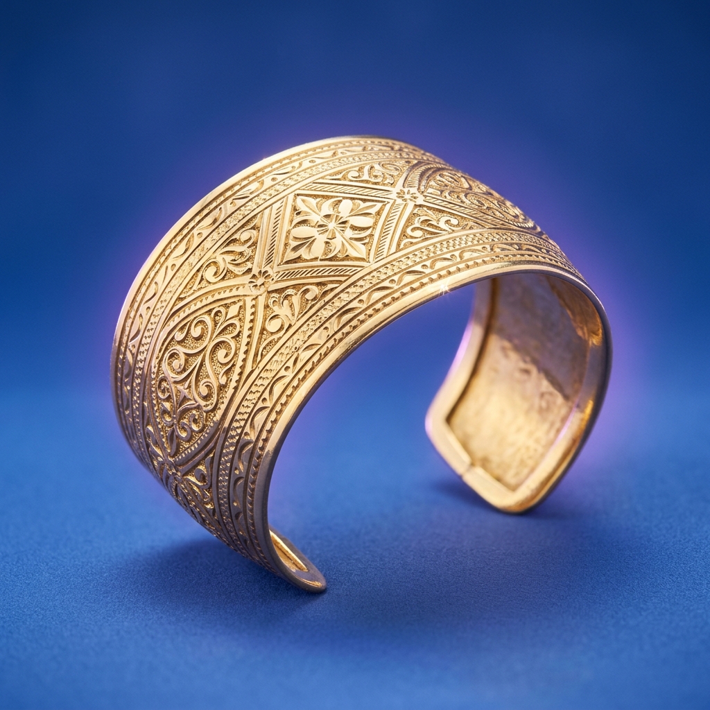 Bracelet Traditionnel Ciselé — Or 18K